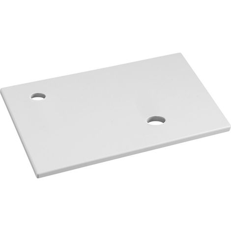Planche pour lavabo MINOR 40x22,5cm, mitigeur à gauche, marbre coulé, blanc (1/4)