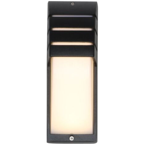 Aplique de pared LED de 9W, lámpara de pared moderna y sencilla, luz cálida continua, luz nocturna impermeable para jardín, balcón, terraza, pasillo, patio y pared exterior.
