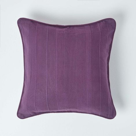 HOMESCAPES Housse de coussin en coton - Rajput - Violet - 45 x 45 cm