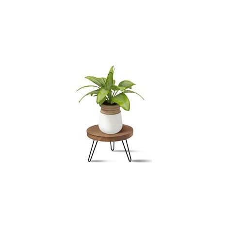 Support de Plantes en Bois, Lourdeur Tabouret pour Plantes Rond avec 3 Pieds pour Différentes Tailles de Pots de Fleurs Tabouret pour Fleurs pour Jardin l'Intérieur l'Extérieur