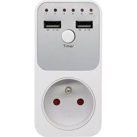 Minuterie de sortie programmable numérique USB monobloc 24 heures minuterie mécanique enfichable minuterie intelligente interrupteur de sortie au sol accessoires de ventilateur d'aquarium (1/5)