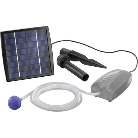 Esotec – Aérateur de bassin solaire 120 l/h – Pompe à oxygène 1,5 W – Panneau solaire avec tuyau 2 m – Indice de protection IP65 (1/5)