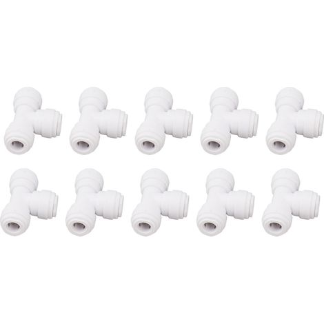 10 Pièces Raccords Rapides 8mm 5/16" en T, Connexion Instantanée, Raccord Plastique Étanche pour Tuyaux, Accessoires Brassage Bière Maison (1/5)