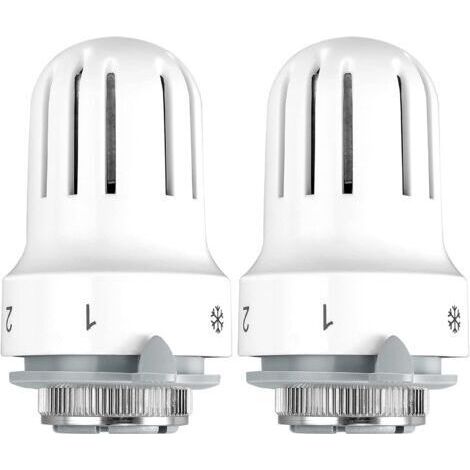 Pair Tête thermostatique,2 pièces vanne de radiateur thermostatique radiateur thermostatique TRV m30x1.5 tête de remplacement de vanne de radiateur système de chauffage contrôle de la température pour (1/5)