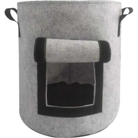 Sacs de Culture pour Pommes de Terre, Sac de Legumes, Tissu Non-tissé Sac de Plantation de Pommes de Terre à Fenêtre(gris, 10 Gallons) (1/5)