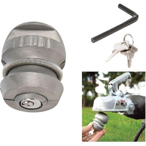 Antivol de sécurité pour attelage de caravane ou remorque (50 mm) (1/4)