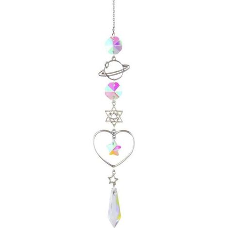 Pendentif Suspendu - Cristal - Carillon Étincelant - Multicolore - 38 cm - Décoration Maison