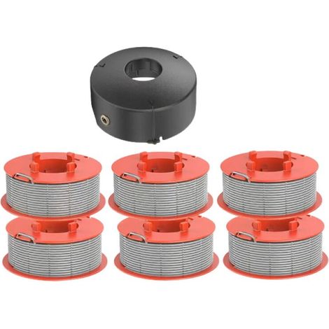 Automatische Spulen für Rasenmäher/Motorhacken, 8 Meter Faden, mit Kappen (6 Spulen + 1 Kappe) (1/5)