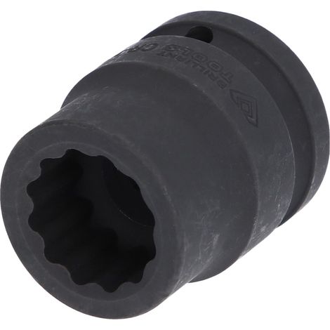 BRILLIANT TOOLS Douille de force 3/4" 12 pans 24 mm court - BT025601 (1/4)