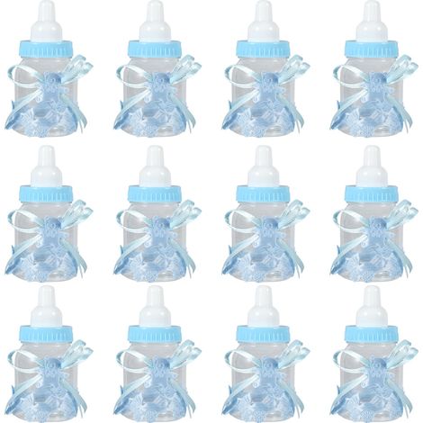 Boîte de bouteilles de chocolat bonbon bleues pour décorations et cadeaux de fête de naissance (12 pièces) (1/5)