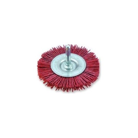 Rundbürste TÜV-geprüft K.grob D.100mm Schaft-D.6mm Grittyflex rot Arbeits-B.23mm