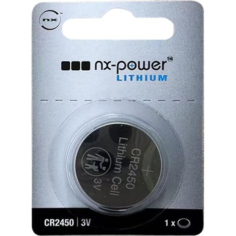 NX - Pile bouton lithium blister CR2450 3V 0.6Ah