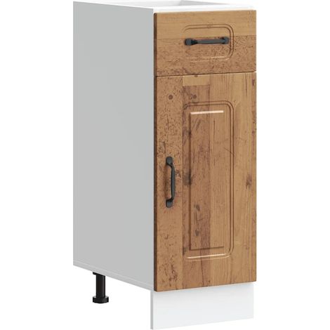 Mobile da cucina Kalmar 30 x 46 x 81,5 cm ampio spazio contenitivo mobile pratico in legno composito finitura effetto legno anticato 020049888