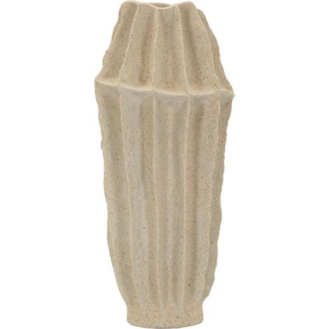 Vaso decorativo in resina beige, Ø19,5x45 cm – stile Japandi
