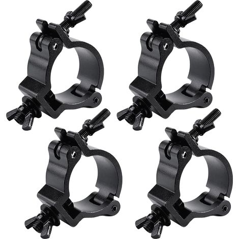Truss Clamp,4 Pack 48 52 mm Truss Bracket,Crochets De Fixation Clamp,Pince De Lumière De Scène Pour Eclairages Et projecteurs De Scène Mobiles (1/5)