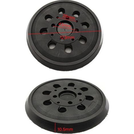 Schleifpad für Bosch PEX 300/400 AE, 125 mm Schleifpad, 8 Löcher mit Klettverschluss, kompatibel mit Bosch-Schleifgerät (schwarz) (1/4)