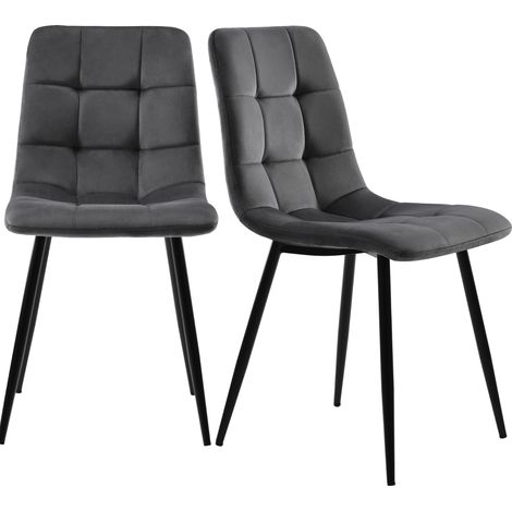 Juego de mesa de comedor de 117 cm con 4 sillas, rectangular, MDF, gris, patas doradas (1/5)