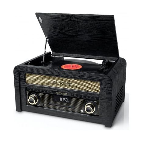 Platine vinyle stéréo 3 vitesses 33/45/78 tours – Coffrage bois – Port USB pour lecture et encodage – MT115W – Muse