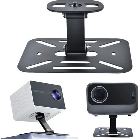 Support Vidéoprojecteur Mini - Support de Plafond et Mural avec Interface à vis 1/4" pour Projecteur, Noir