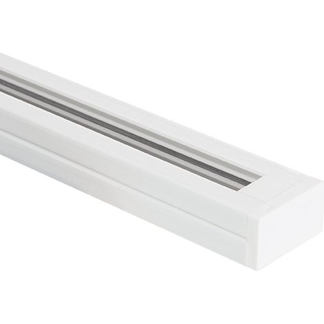 Rail Monophasé PC 1 Mètre pour Spots LED  Blanc