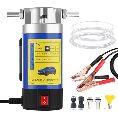 Pompa per travaso olio, design compatto, portata di 2-3 l/min, 12 V (1/2)