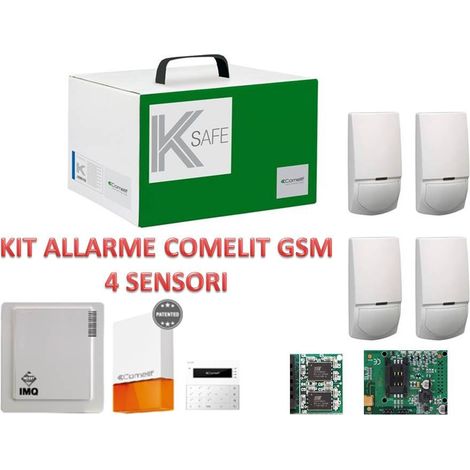 Kit allarme gsm Comelit 4 sensori e sirena VEDO10GSM kit completo