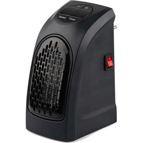 Chauffage électrique en céramique, mini - chauffage électrique, chauffage par soufflante, chauffage de bureau, chauffage domestique, réglage à trois vitesses, petit chauffage électrique noir, norme eu (1/2)