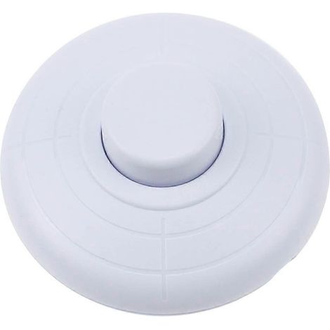 Interrupteur à pédale circulaire pour 2 lampes standard et lampes de bureau - blanc (1/5)