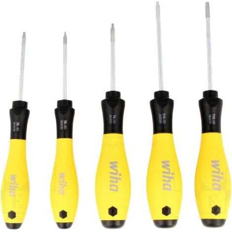 WIHA - 5 tournevis Torx TX06 TX08 TX09 TX10 TX15 - ESD
