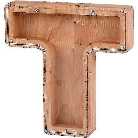 Holz-Spardose für Kinder mit Alphabetmotiv