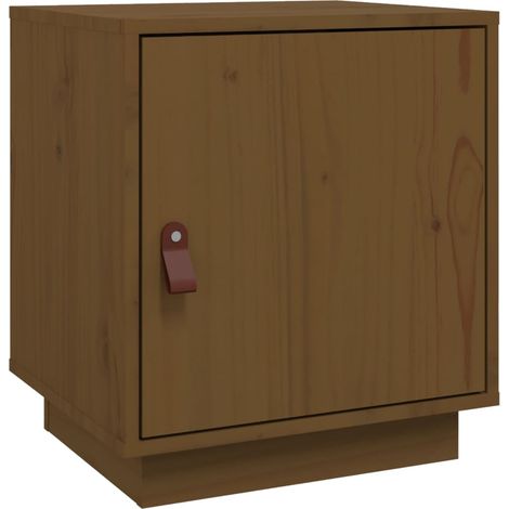 Comodino con vano con anta 40 x 34 x 45 cm legno di pino marrone DEC034132