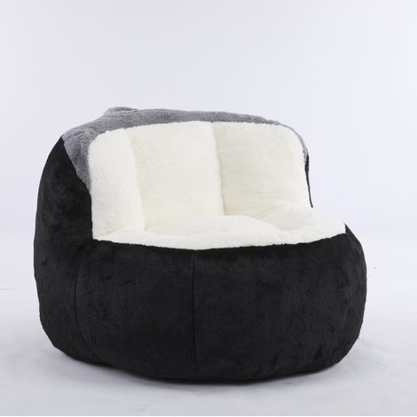 Großer Bean Bag Sessel aus Kunstfell, Multicolor, mit Schaumstofffüllung, MODENUIT (1/5)