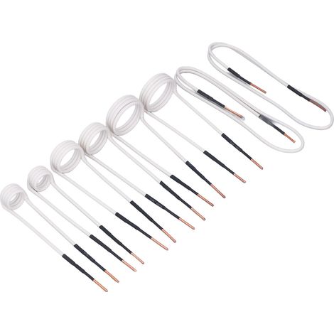 Kit de 8 bobines chauffantes à induction, noyau en laiton de 2,5 mm, 4 types différents, pour le démontage de boulons et d'écrous. (1/5)