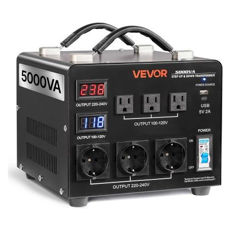 Transformateur 220 V à 110 V et 110 V à 220 V Transformateur de (1/5)