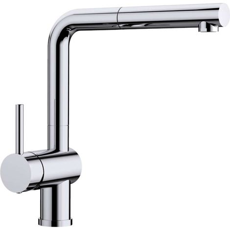 Blanco Linus S - Mitigeur d'évier avec bec extractible, commande à gauche, chrome 514016 (1/5)