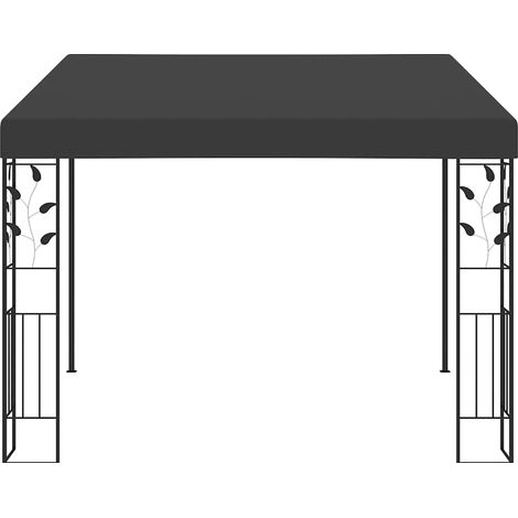 vidaXL Cenador con montaje en la pared antracita 3x3x2,5 m (1/2)