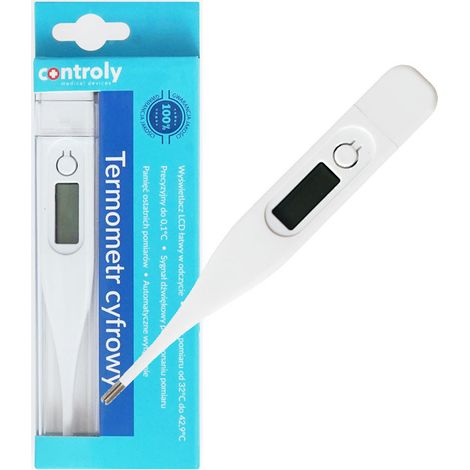 Thermomètre électronique numérique LCD blanc, 1 pièce. (1/4)