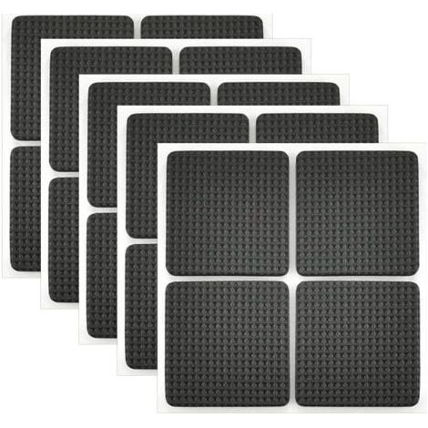 20 almohadillas de goma antideslizantes, almohadillas de goma adhesivas, almohadillas de fieltro adhesivas, almohadillas adhesivas para muebles para proteger azulejos, mesas y suelos de madera, 4,2 x (1/4)