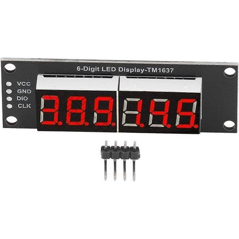 6-stellige LED-Segmentanzeige mit TM1637-Treiber, digitales optoelektronisches Modul, rot, 0,36 Zoll
