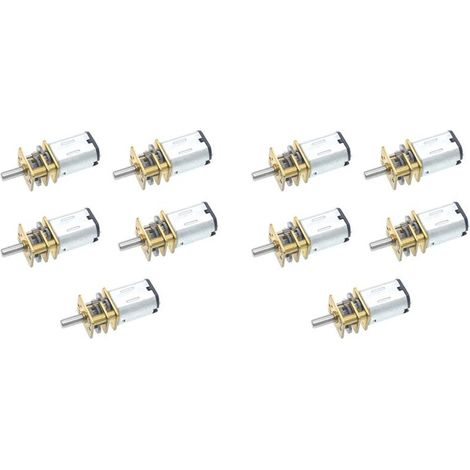 10 Pièces GA12-N20 Moteur à Engrenages en Métal 3 V Moteurs à Engrenages à Roue Dentée 15 Tr/Min (1/2)