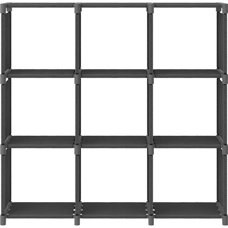 Maison Exclusive - Étagère d'affichage 9 cubes Gris 103x30x107,5 cm Tissu (1/5)