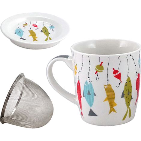Mug blanc Atol avec infuseur pour le thé