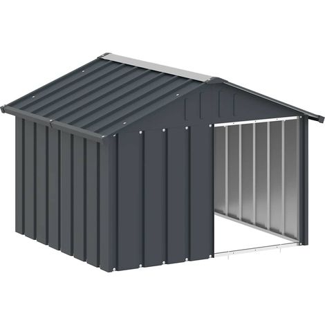 Maison Exclusive - Hundehütte Anthrazit 116,5x103x81,5 cm Verzink