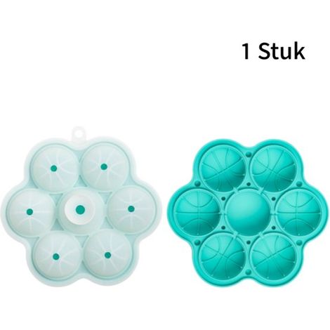 1 Pcs Silicone Ice Cube Mold - 7 compartiments ronds - Grande taille pour whisky - Réutilisable - Silicone de qualité alimentaire (1/5)
