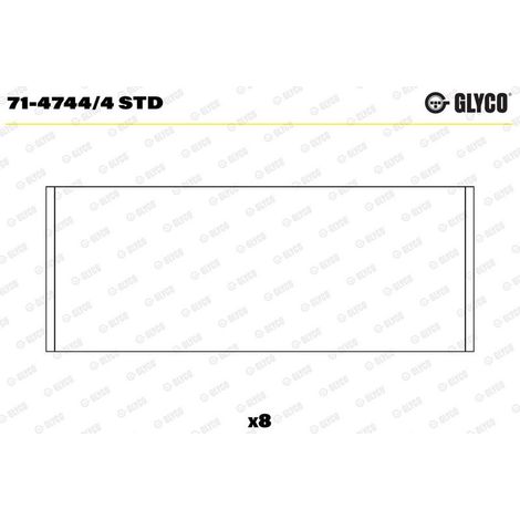 Coussinet de tête de bielle GLYCO 71-4744/4 STD NISSAN 4401194