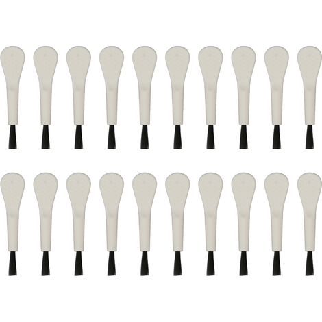 20pcs Brosse de Nettoyage pour Prothèse Auditive Blanche Noire, Élimination Cire Oreille, Brosse Amplificateur Sonore Professionnelle (1/5)