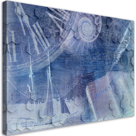 Quadro su tela, Astrazione di tempo medio - 90x60 (1/5)