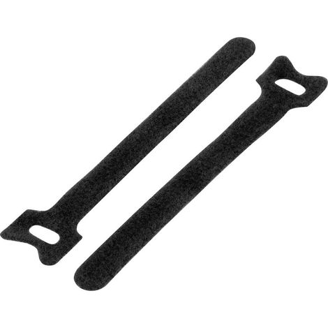TRU COMPONENTS TC-12355356 Fascette a strappo per raggruppare Lato morbido e lato rigido (L x L) 210 mm x 16 mm Nero 20