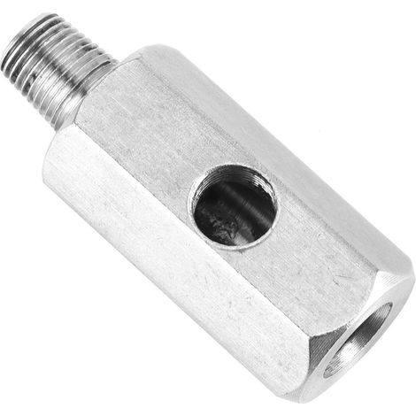 1/8 BSPT auf NPT Öldrucksensor T-Stück-Adapter, Edelstahlanschluss für Turbolader-Zuleitung, hochbelastbarer Gewindeanschluss. (1/5)