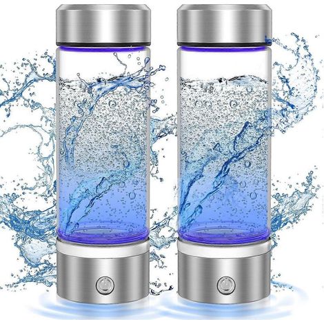 Bouteille d'eau hydrogénée, ioniseur d'eau portable, générateur d'eau hydrogénée, verre santé pour eau riche en hydrogène, jusqu'à 1600 ppb (1/5)
